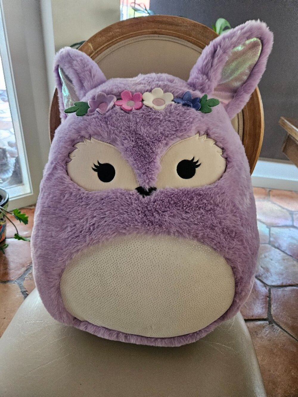 FuzzaMallow Squishmallows Purple Flower Headband Plush